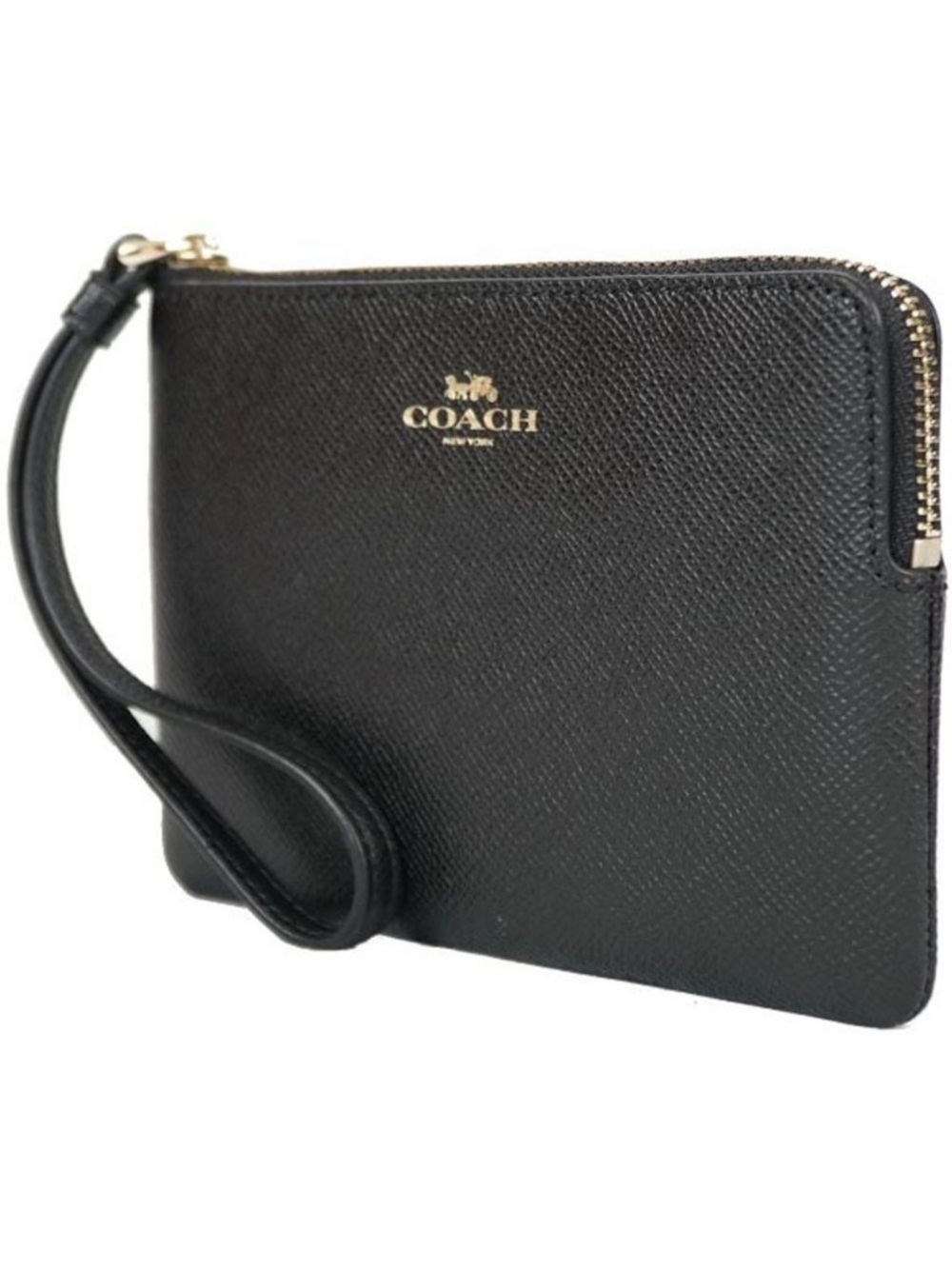 Coach cross grain black corner zip wristlet NWOT - Picture 3 of 6